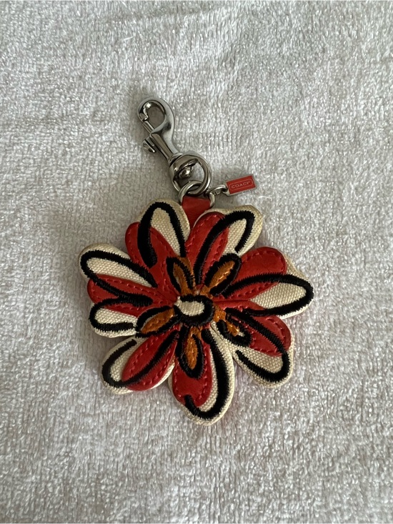 Coach Accessories - Coach Poppy Floral Embroidered Keychain Charm
